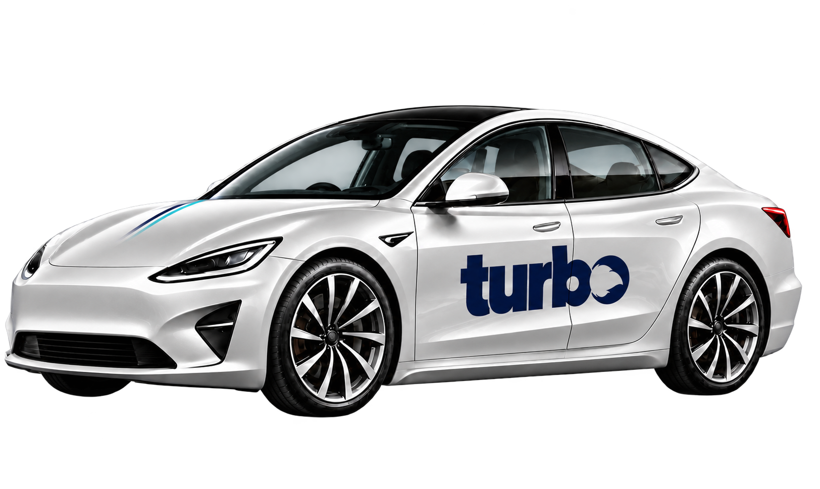 Original silver Turbo saloon with navy door branding